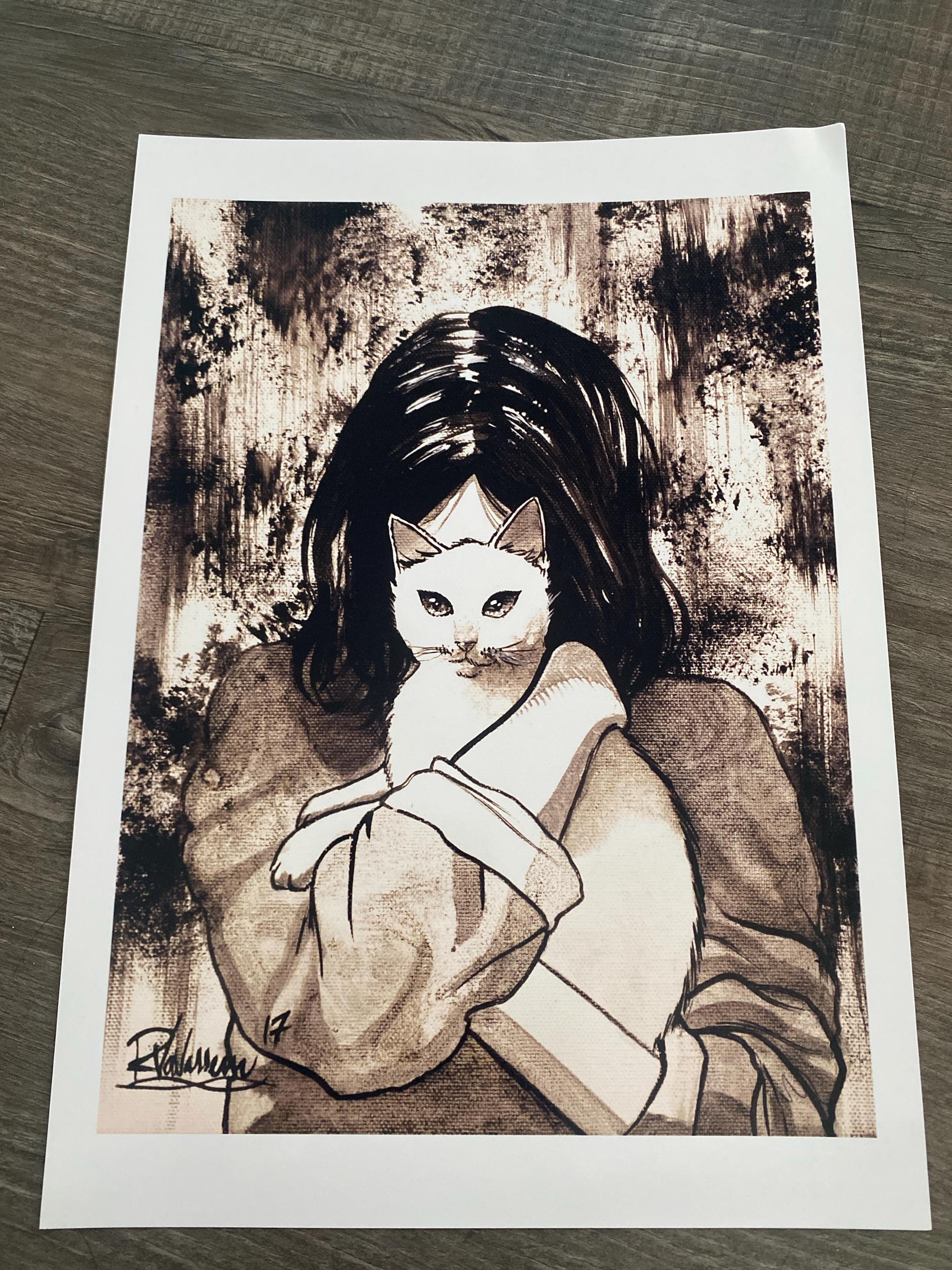 Customer photo of a cat artwork by Raphaël Vavasseur