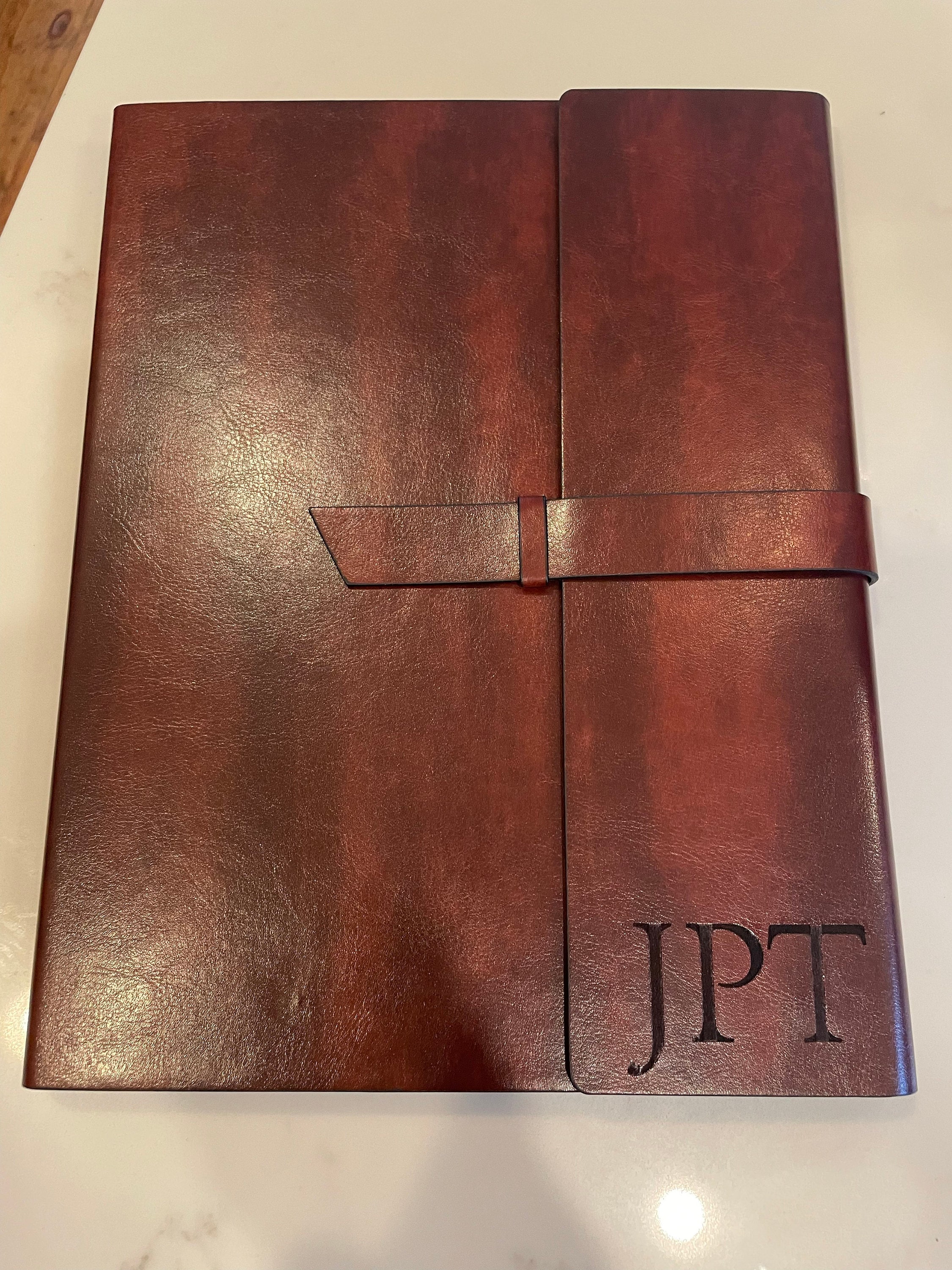 Personalized LEATHER PORTFOLIO Padfolio Notebook Organizer Folder Planner Business Corporate Gifts for Him Dad Men Boyfriend Custom Engraved