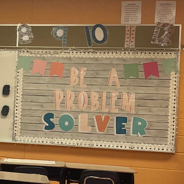 Math Bulletin Board or Classroom Door Decor Kit, Easy and Modern ...