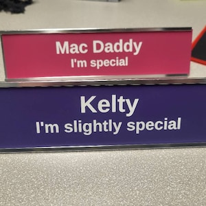 Custom Engraved Desk Name Plate Funny Desk Sign Boss Gag Gift Office ...