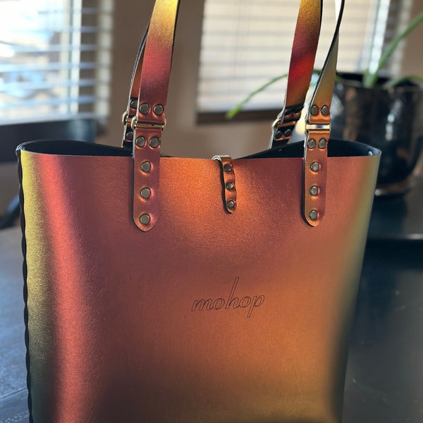 Ruby Tote Bag | Ruby Red Iridescent Tote | Vegan Tote Bag | Made in USA ...