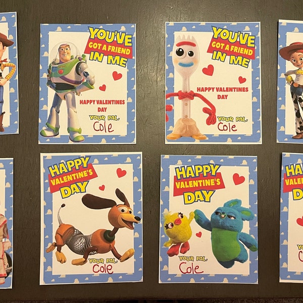 Toy Story Valentine's Day Cards - Printable - Instant Download Print at ...