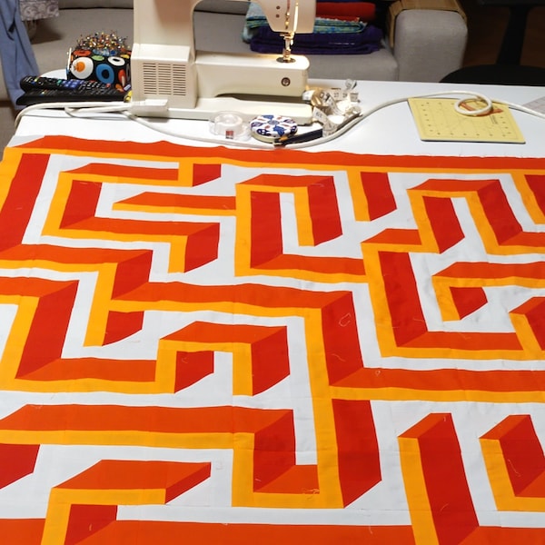 Wall 3D Maze / Labyrinth Quilt Pattern PDF - Hidden Paths - Etsy