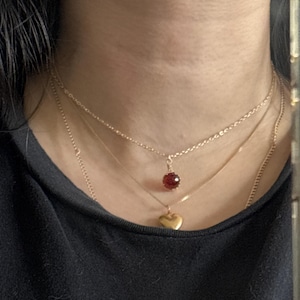 Natural Garnet Necklace,January Birthstone,Garnet Jewelry,Gemstone Necklace,Dainty Gold Necklace for Women,Bridesmaid Gifts,Gift for Her