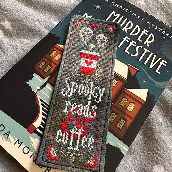 Spooky Reads & Coffee Cross Stitch Pattern, Instant Download PDF ...
