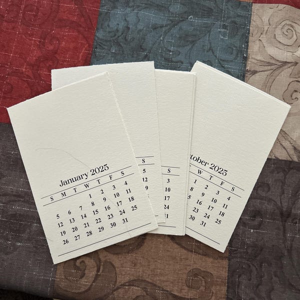 2025 Blank Calendar Template, Instant Download Calendar, 2025 DIY 4x6 Craft Calendar, 2025 Blank