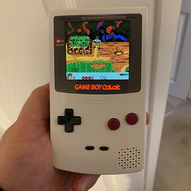 任天堂 GAME BOY COLOR  DS Console Gameboy Color DMG Grey with Q5 IPS V4 XL backlit