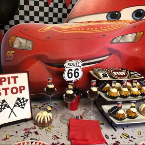 Disney Cars Theme Pit Stop Sign Pit Stop Cars Birthday | Etsy