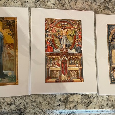 The Holy Mass Based on a Vintage Holy Card Catholic Art Print Archival ...