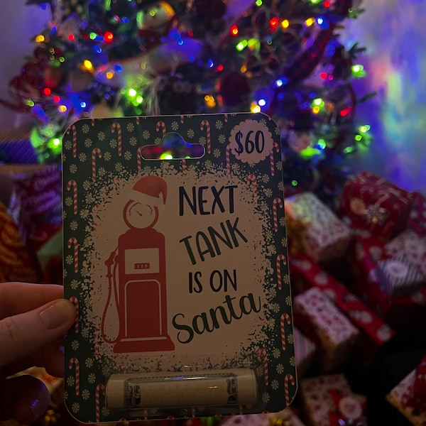 Christmas Santa Gas Money Holder Gift Card Etsy Christmas Santa Gas Money Holder Gift Card Etsy