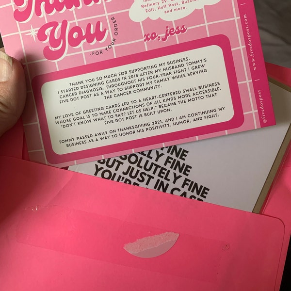 I'm Fine Totally Fine Here for You Encouragement Card - Etsy