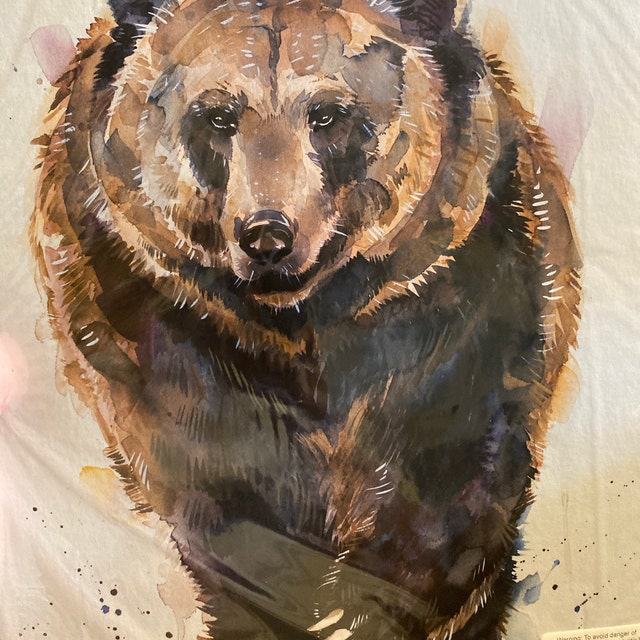 Slaveika Aladjova によるヒグマの水彩画プリント、アート、動物