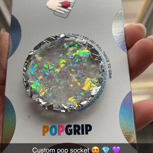 Custom Clear Minnie Mouse Pink Bow Inspired Bling Popsocket | Etsy