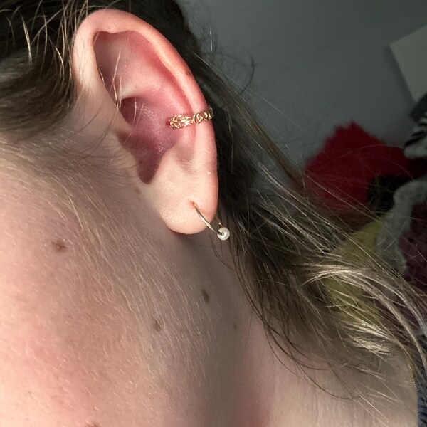 14K Solid Gold Double Box Chain Attachment Triple Gold Linking Chain ...