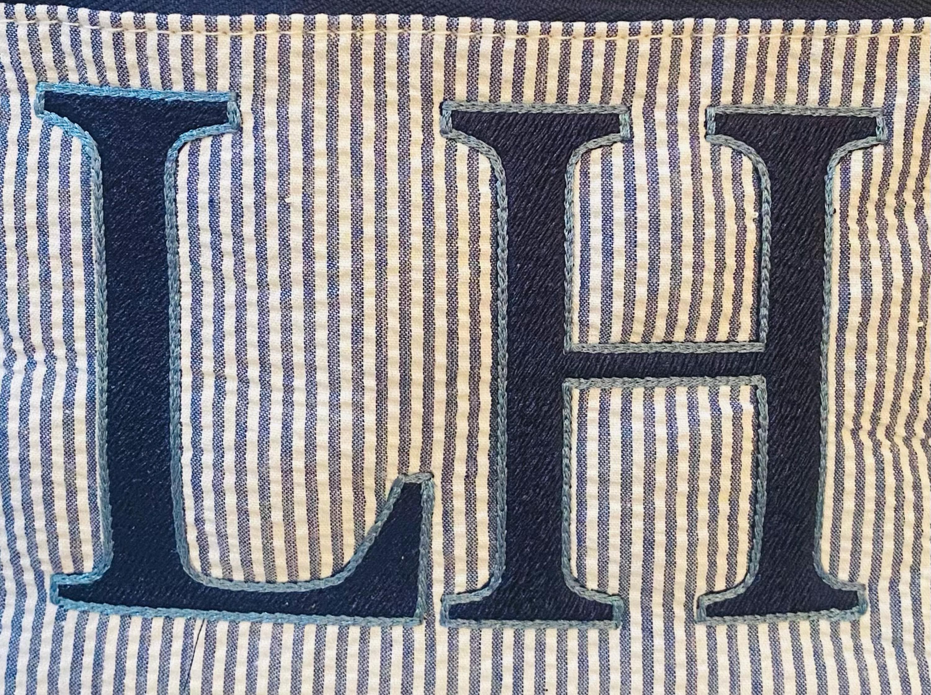 Customer project using Block Font Fill Stitch and Bean Outline embroidery design