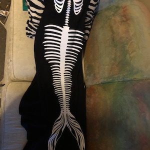 mermaid skeleton maxi dress Black 1930s Mermaid Skeleton Spaghetti Straps Dress