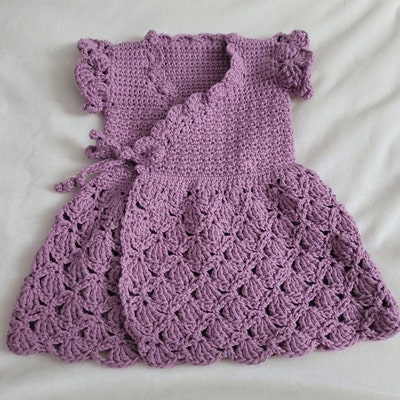 Crochet Dress PATTERN Lavender Wrap Dress sizes up to 8 - Etsy