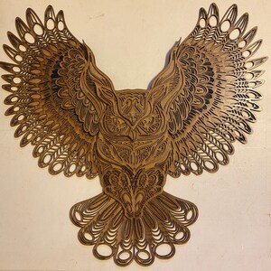 Download Multilayer owl mandala home decor wall art SVG DXF EPS ...