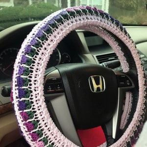 Car Accessories Car Gifts Crochet Wheel Cover Car Decor Wheel for women Cover for car Steering wheel Wheel cover Steering wheel cover H19007