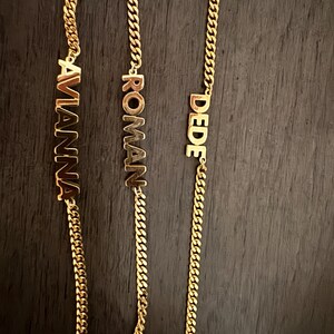 Custom Name Bracelet on Curb Chain by Grace Personalized