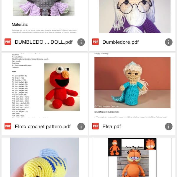 200+ Cartoon Crochet Pattern Set Amigurumi Bundle Movie Princess ...