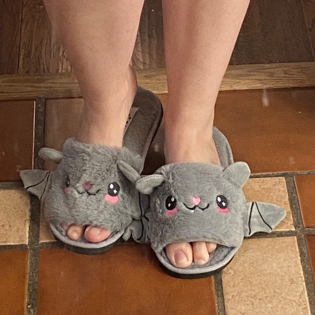Bat Slippers Womens Sizes 6 12 Etsy