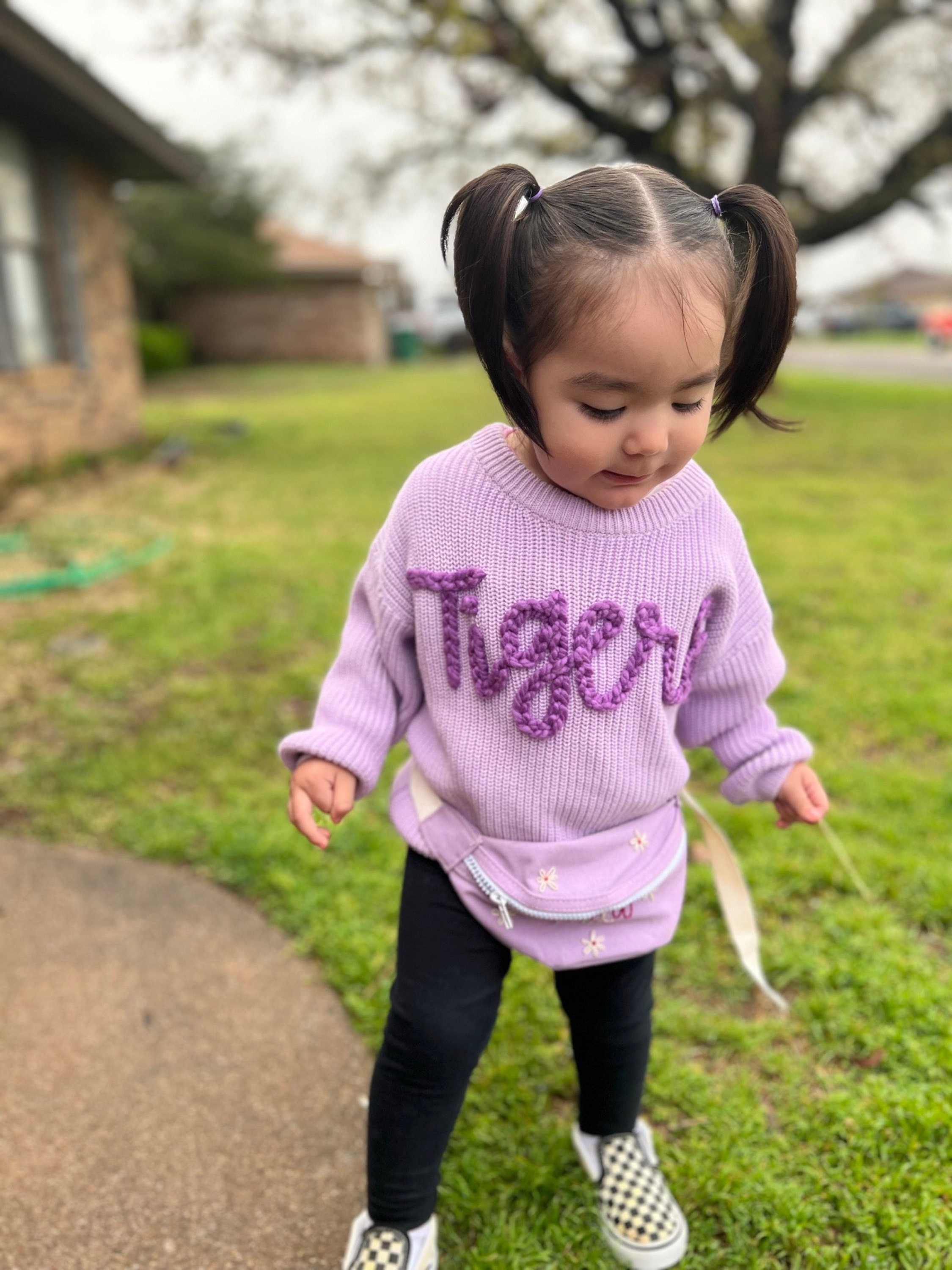 Kid&#39;s Fanny Pack/ Hand Embroidered Crossbody/ Monogram Fanny Pack/ Name/ Children&#39;s Bag/ Mini Purse/ Custom Fanny Pack/ Personalized Pouch