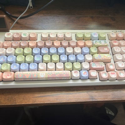 Kawaii Gaming NINEGO Inspired Comic Keycaps PBT 135 Set MDA Profile for ...