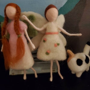 Enchanted Forest Needle Felting Kit - Green Wing Fairy Mom Kid Friendly Diy 6inch 4inch Beginner S Instruction Included