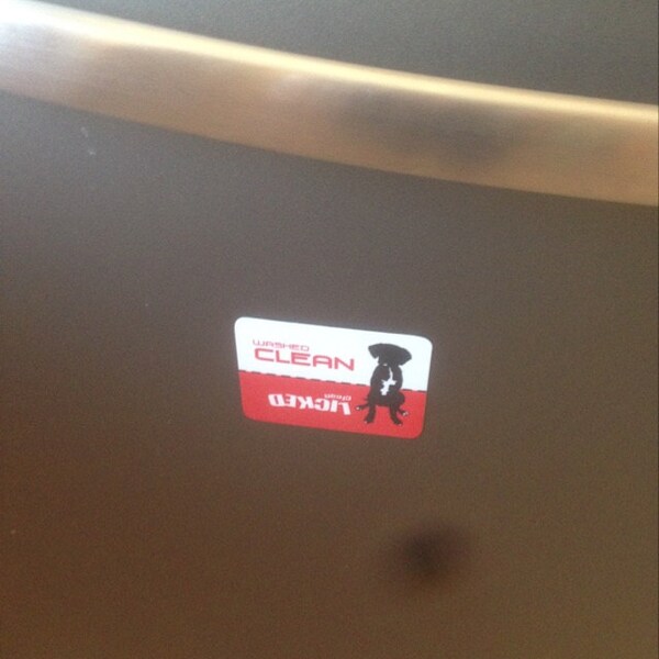 Clean Dirty Dishwasher Magnet, Dog Design - Washed Clean, Licked Clean ...