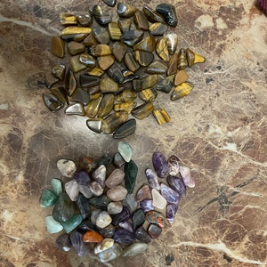 Assorted Tumbled Stones 0.5 in and 1 in BIG From 2oz Wholesale Bulk Lot ...