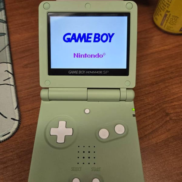 Custodia Con Schermo IPS Per Game Boy Advance SP - Blu Chiaro Fluorescente Al Buio - Foto 3