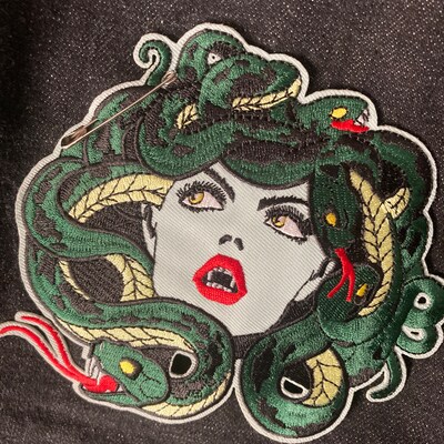 Snake Patch,medusa Patch,myth of Olympus Patch,embroidered Patch,sew on ...