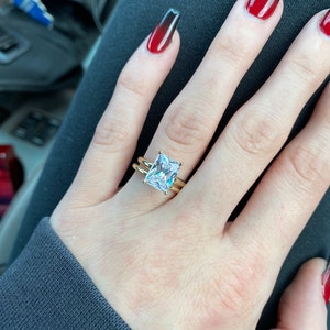 Ct Radiant Cut Engagement Ring Solitaire Ring 14k Solid