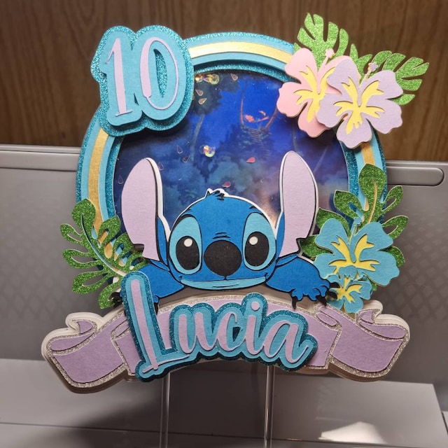 Stitch Cake Topper Free Personalisation Free Delivery Non Edible –  CustomDesignsProject