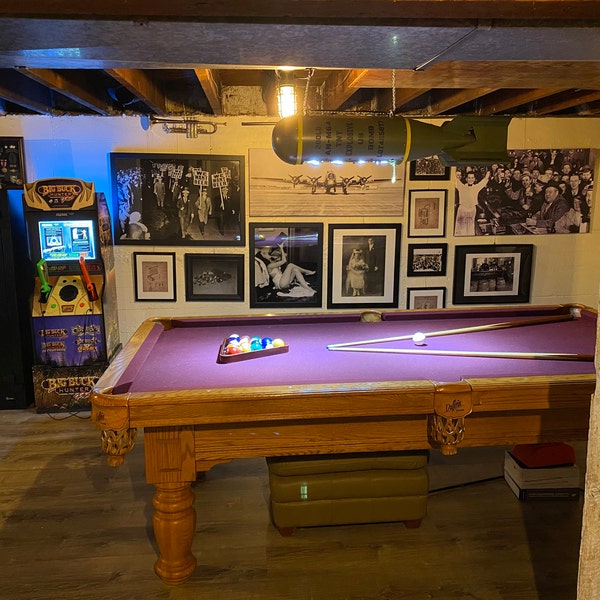 WW2 Pool Table Replica Bomb Light/work Bench Light - Etsy