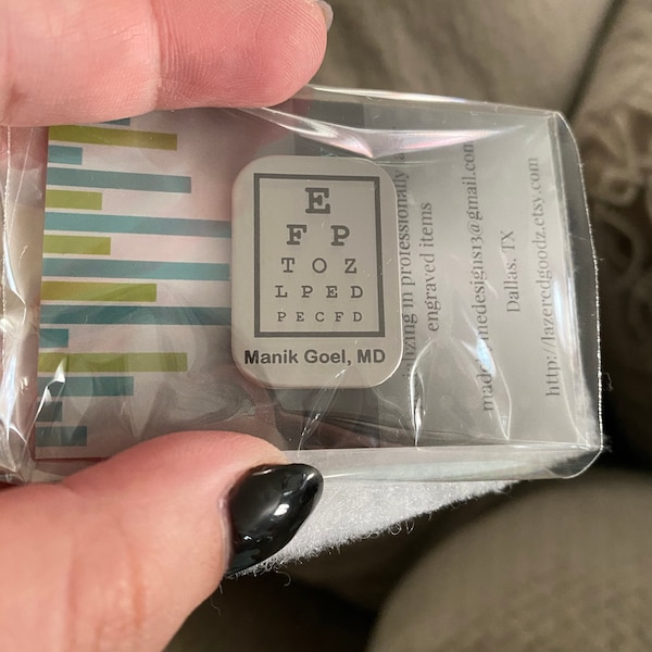 Snellen Chart Pin - Eye Chart Pin - Eye Doctor Pin - Custom Eye Doctor ...
