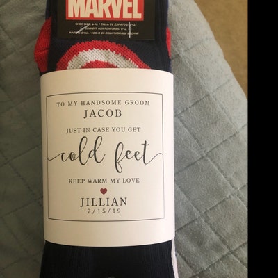 Just in Case You Get Cold Feet Label,gift for Groom,gift From Bride ...