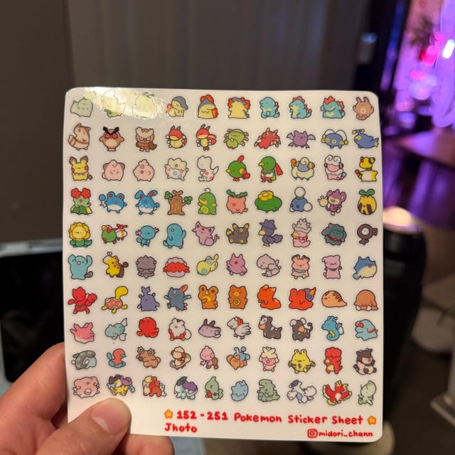 ポケモン第2世代 152-251 ビニールステッカーシート | ミニステッカー