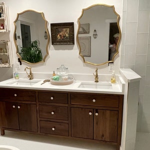 48 White Hard Maple Bathroom Vanity Double Sink - Etsy