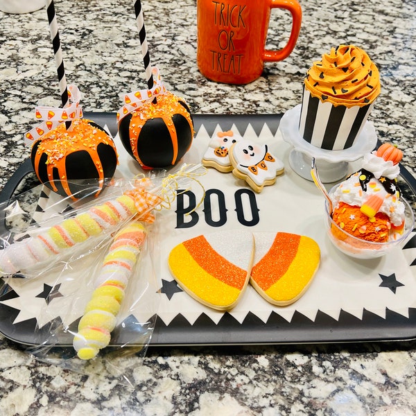 Fake Candy Corn Ice Cream Sundae | Fake Halloween Ice Cream Sundae ...