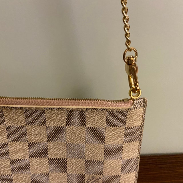 Neverfull Pochette Pouch Ring Hook and Gold Chain Strap GM MM 