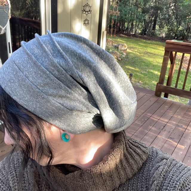 Women's Cotton Slouchy Beanie & Infinity Scarf Combo - Stretchy Headwrap For All Seasons