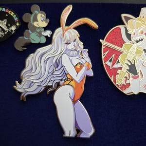 NSFW Anime Waifu Sticker 5" Vinyl Decal Lewd Ecchi Big Breasts Jacko Pose Cow Bikini Succubus Costume Mature Elf BBW