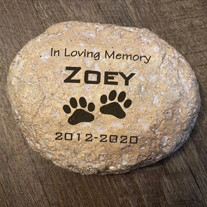 Engraved Pet Memorial Garden Stone pet memorial garden | Etsy