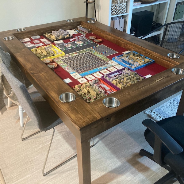 Custom Gaming Table, Role Playing Game Table With Folding Legs, Vaulted ...