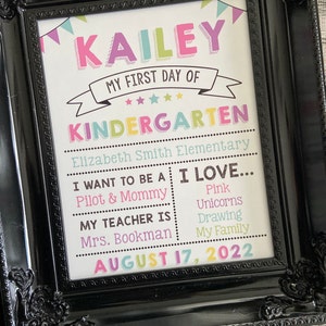 Editable First Day of School Poster DIGITAL FILE Printable - Etsy