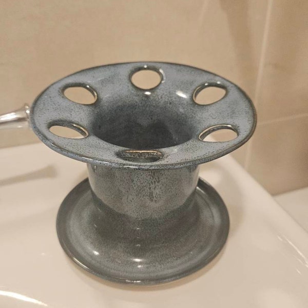 Handmade Pottery Toothbrush Holder Toothpaste Razor Holder Stoneware 6 ...