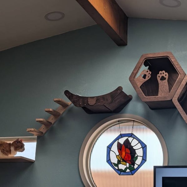 Picture of Wall Shelves for Cat, Cat Shelves, Cat Climbing Wall Shelf, Cat House ...