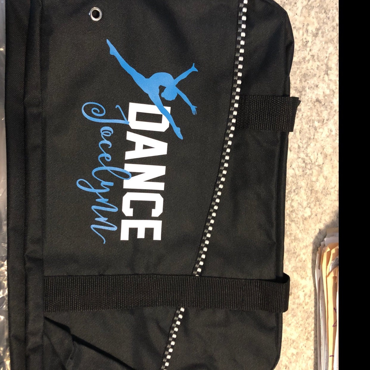 Personalized Dance Bag, Dance Bag, Custom Duffle Bag, Gray Duffle Bag, Black Duffle Bag, Dancer Gift, Sports Bag, Dancer Coach Gift